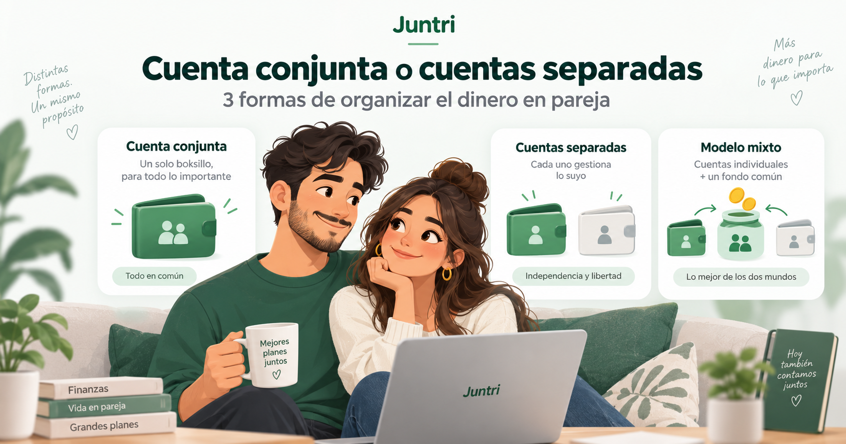 Cuenta conjunta o cuentas separadas en pareja: 3 formas de organizar el dinero
